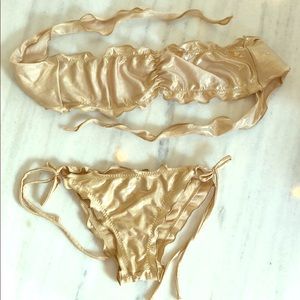 Golden Brazilian bikini